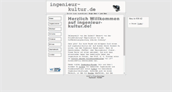 Desktop Screenshot of ingenieur-kultur.de